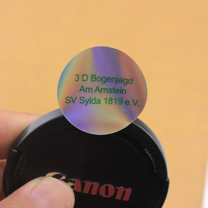 Виниловая голограмма на заказ печатная бутылка защитная этикетка наклейка