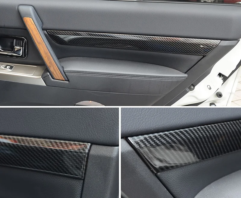 4 шт. хромированные накладки на панели дверей для Mitsubishi Pajero IV Мицубиси Паджеро 4 2008