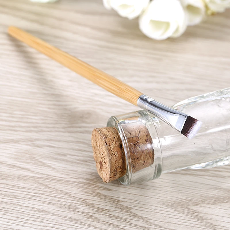 1 шт Макияж бровей ручка для щетки бамбук Красота Make Up набор нейлоновых волосяных