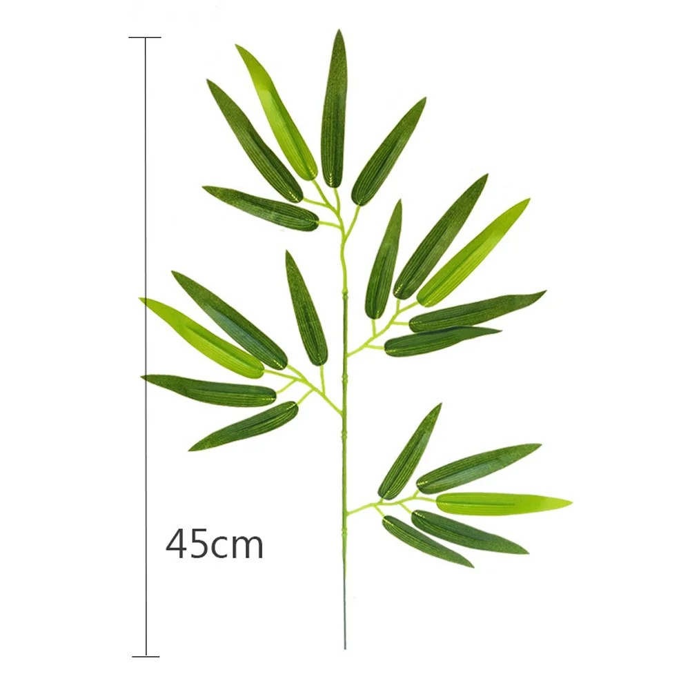 

20pcs Artificial Green Bamboo Leaves Fake Green Plants Greenery Leaves For Home Hotel Office Decoration