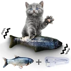 Электрическая игрушка для кошек, рыбы, зарядное устройство USB, интерактивные реалистичные игрушки для кошек, жевательные игрушки, мягкая рыба, игрушка для кошек, товары для домашних животных для кошек