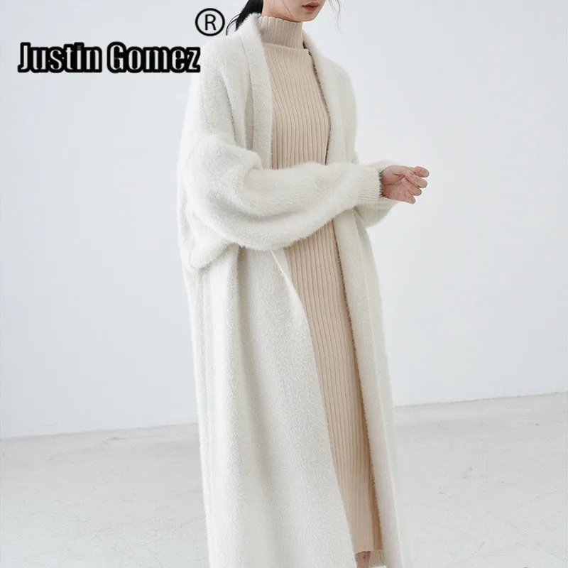 Женская Осенняя одежда из искусственной норки бархатный кардиган свитер