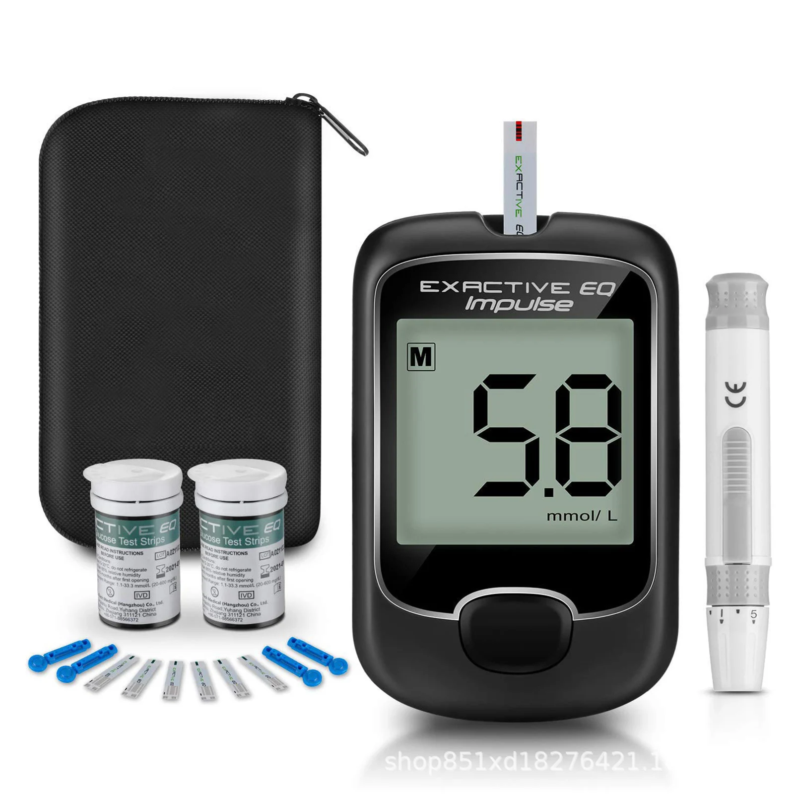 

Blood Sugar Tester Diabetes Blood Glucose Meter Testing Machine With 50 Blood Test Strips 50 Count Lancets Large Digital Display