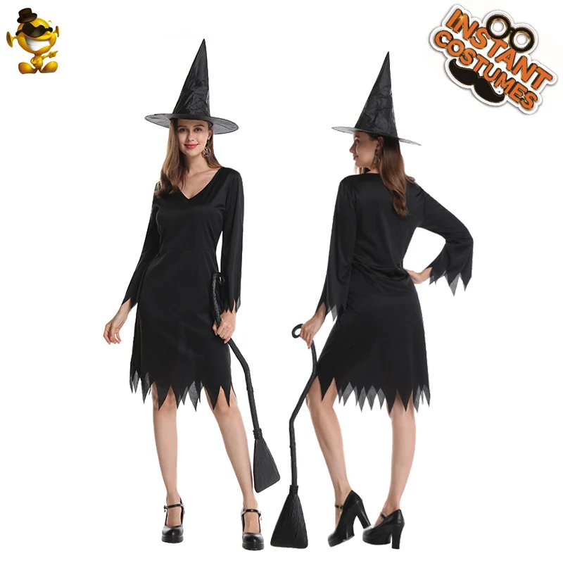 

Adult Halloween Costume Black Witch Costumes Role Play Wizard Clothescosplay Purim Party