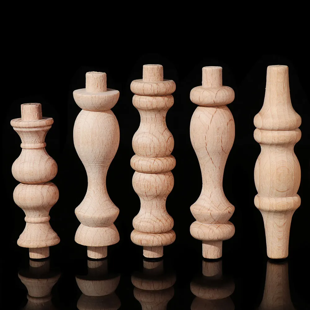 Винтажные резные ножки из массива дерева для мебели в европейском стиле