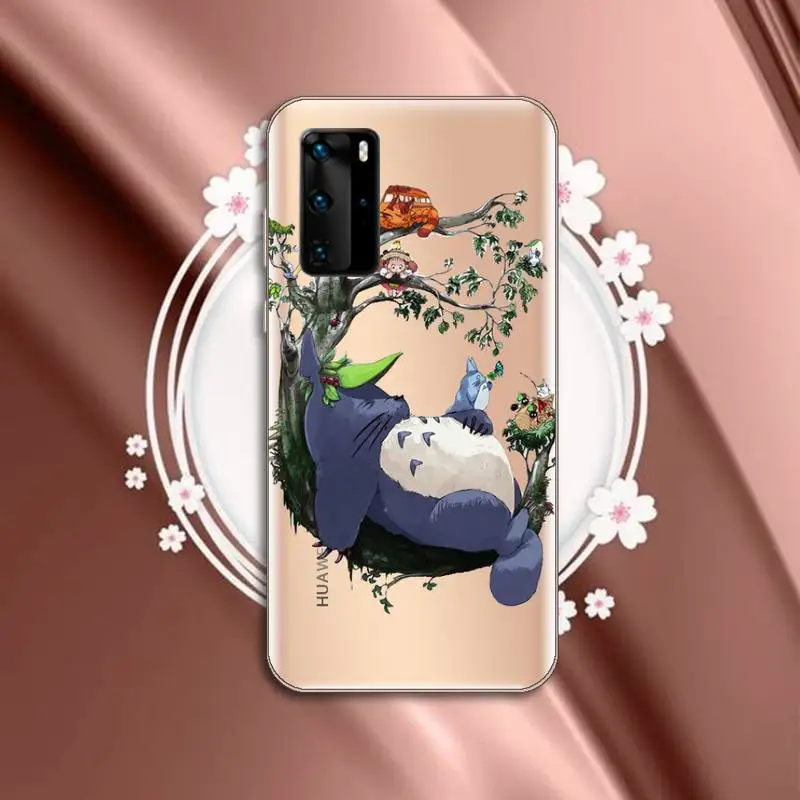 

Cartoon Ghibli Miyazaki Totoro Phone Case Transparent for Huawei P honor 8 10i 20 30 40 smart 2019