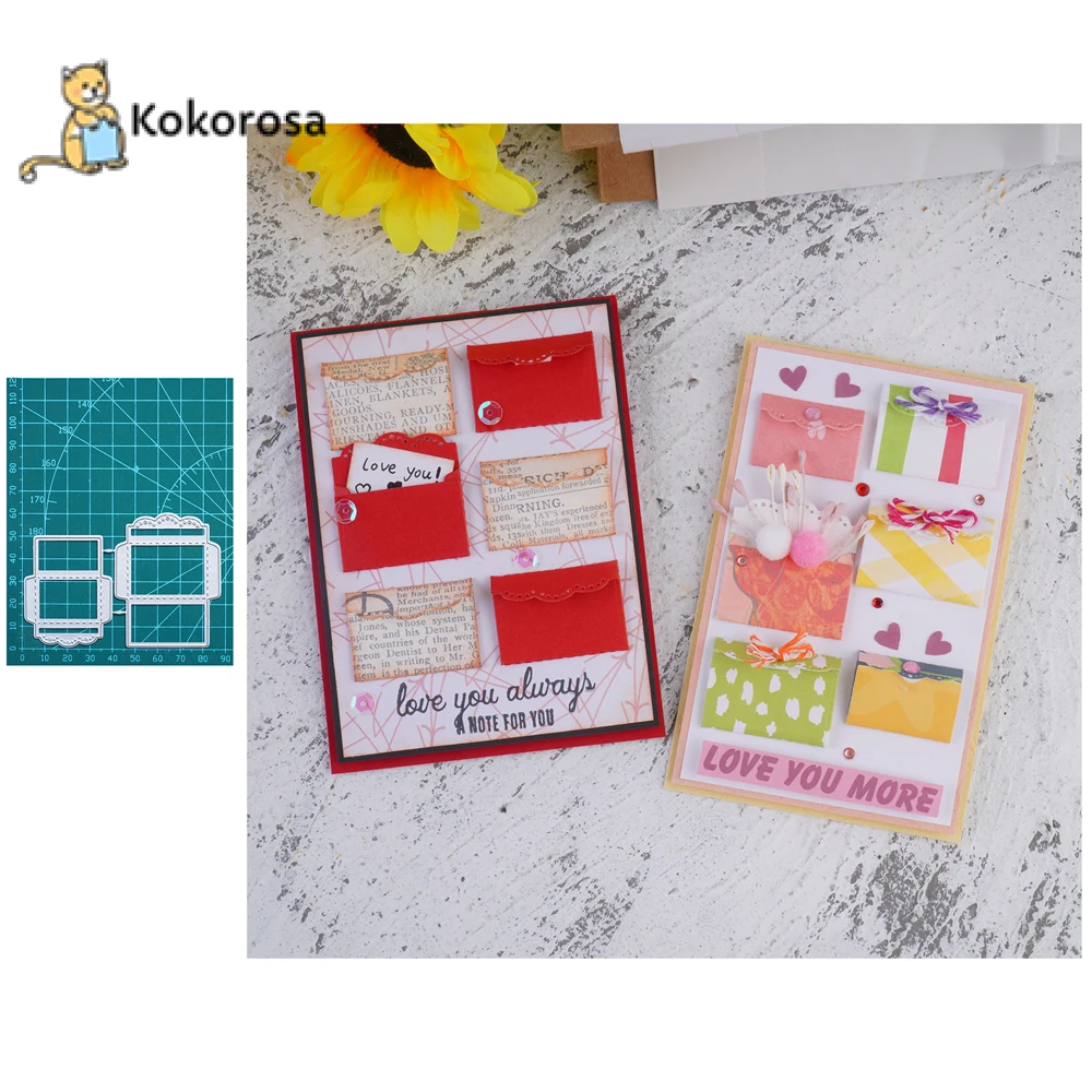 

Kokorosa Love Metal Cutting Dies Stencils For DIY Scrapbooking Decoration Embossing Die Cut 2021 New