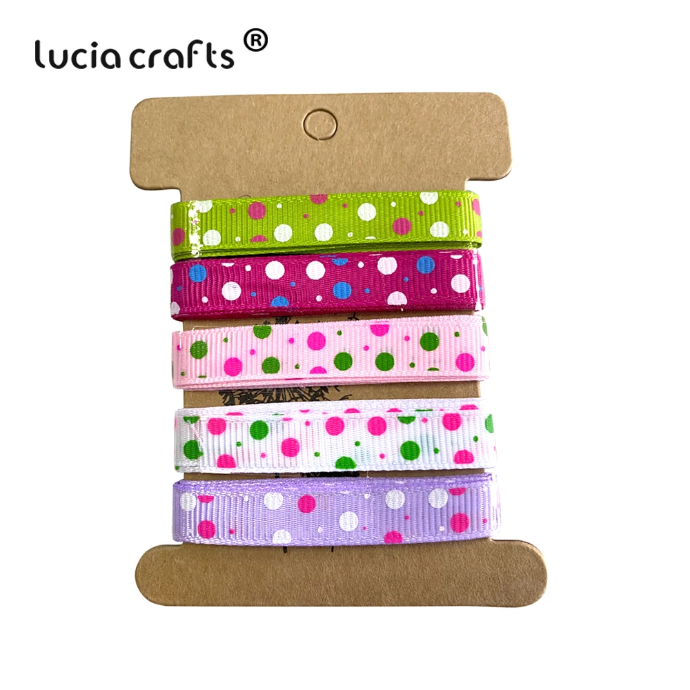 Lucia crafts 5/ 6 лет/лот 10 мм с цветочным принтом лента для упаковки ленты DIY аксессуары
