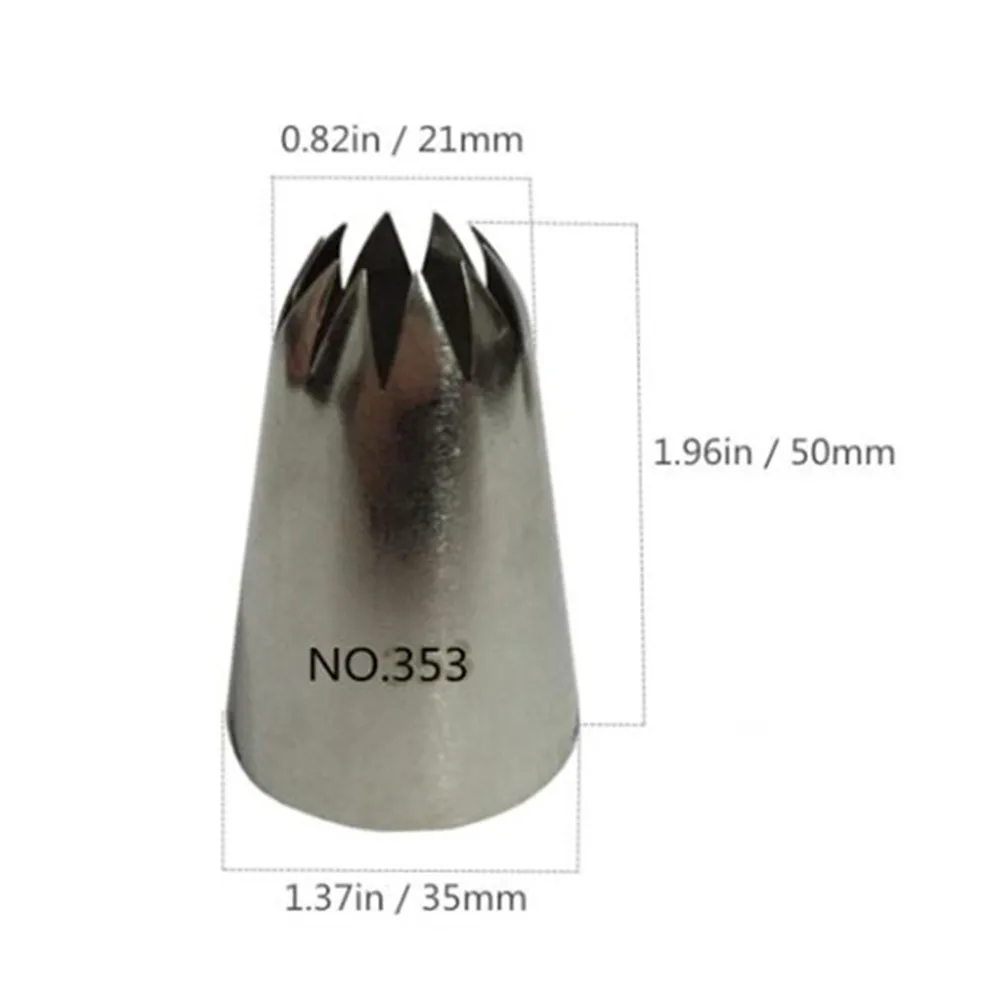 5pcs / Set Large Russian Icing Piping Pastry Nozzle Tips Baking Tools Cakes Decoration Stainless Steel Nozzles Cupcake | Дом и сад