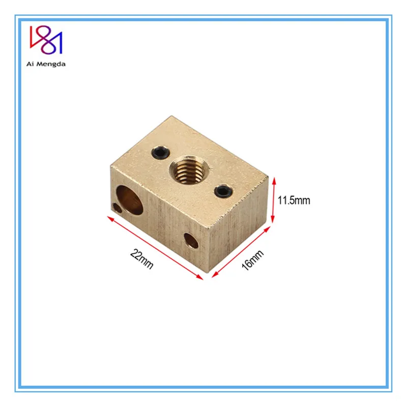 Медный латунный нагревательный блок для 3D принтера V6 J-head Hotend насадки подходят