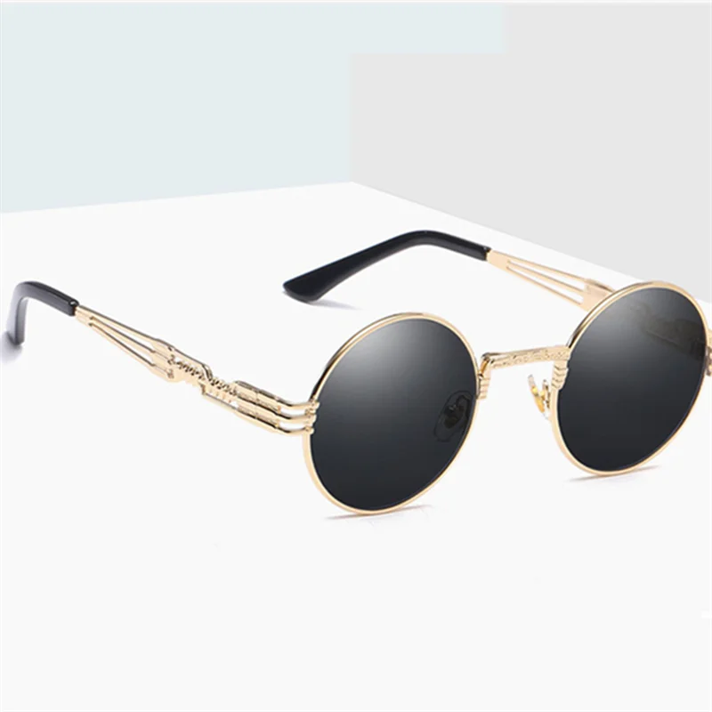XojoX мужские высококачественные стимпанк Солнцезащитные очки женские круглые