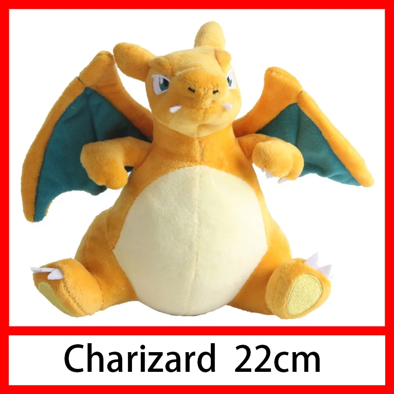 Пикачу Squirtle Charmander Bulbasaur Eevee Jigglypuff Mewtwo плюшевый снорлакс кукла мягкая чучела Подвеска Дети Детские игрушки Подарки - Цвет: Charizard 22cm