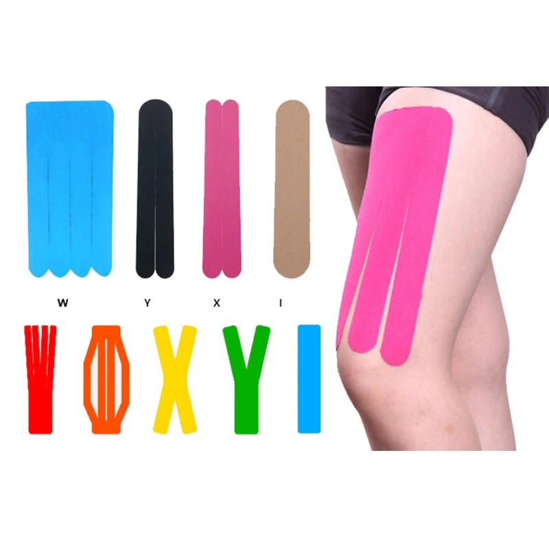 Кинезиологическая эластичная Водонепроницаемая дышащая спортивная лента для