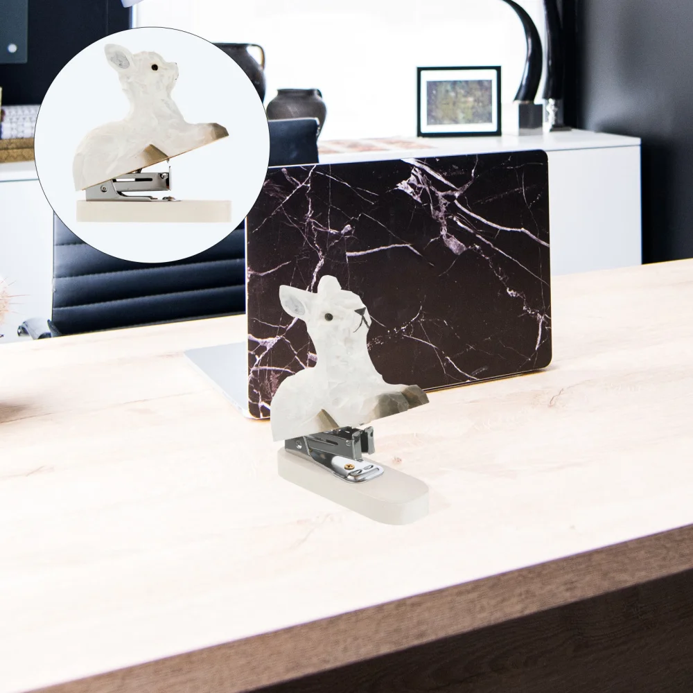 

Creative Woodcarving 3D Animal Stapler Mini Wood Stapler Desktop Decor