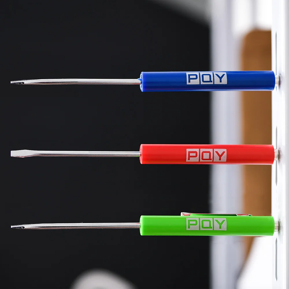 

1pcs Mini Tops And Pocket Clips Pocket Screwdriver Strong Magnetic Slotted Screwdriver Car Repair Remove Tools GJ001-QY