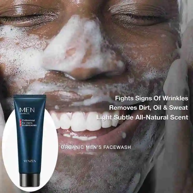 

Men Only Mens Professional Foam Wash Cleanser Face Washing Care Bubble Skin Anti Oil Dirt Face Care Control Y2W6