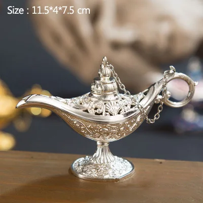 A 2 Ближний Восток Aladin лампа фигурка волшебная лампа чайник арабское украшение дома аксессуары позолоченная эмаль Металлическая лампа орнамент - Цвет: A 2
