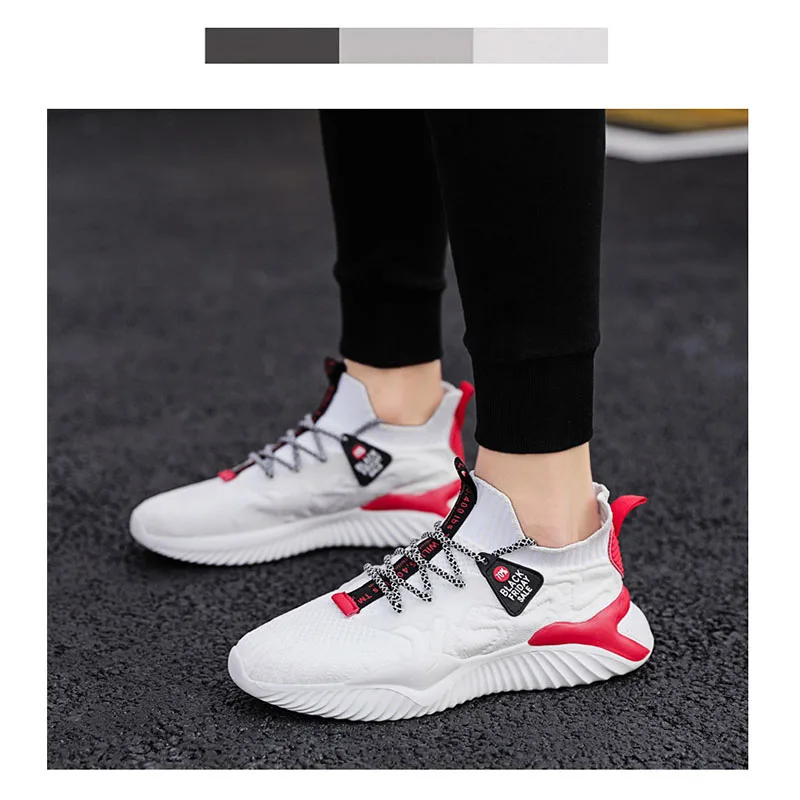 

Fashion Sneakers Lightweight Men Casual Shoes Breathable Male Footwear Lace Up Walking Shoe