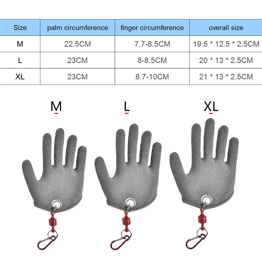 

Fishing Gloves Fish Catching Anti-prick Anti-slip Half-palm Glove Black Single Pack Fishing Supplies