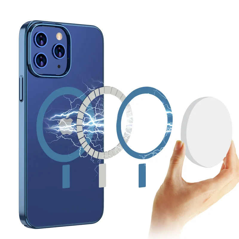 Transparent Magsafing Magnetic Hard Case For iPhone 14 12 13 Pro Max Mini Back Cover Shockproof Wireless Charging Plating Shell