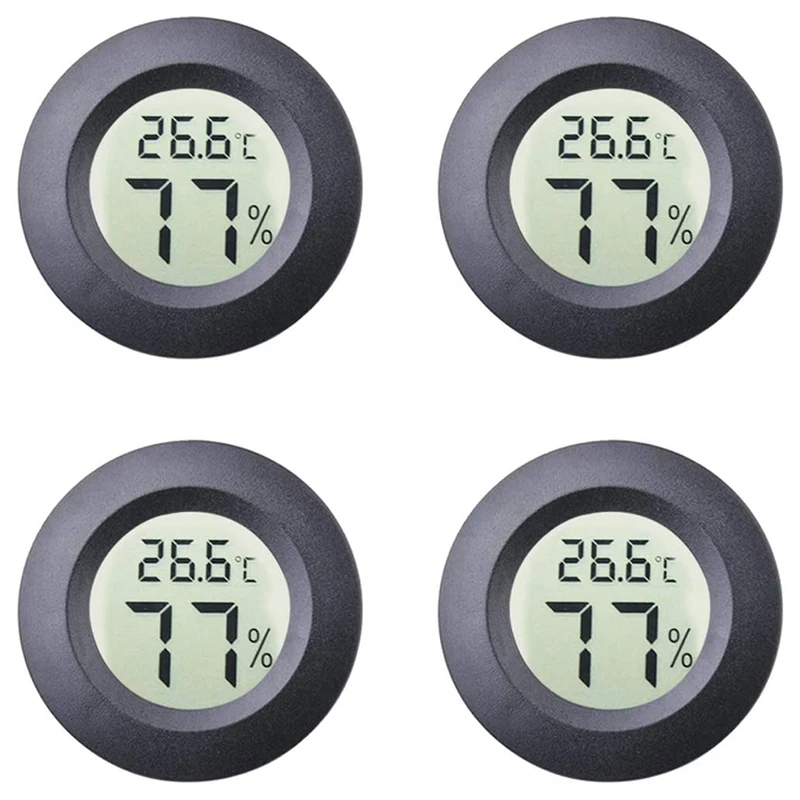 Набор из 4 шт. круглый закрытый гигрометр термометр (по Цельсию или Фаренгейту
