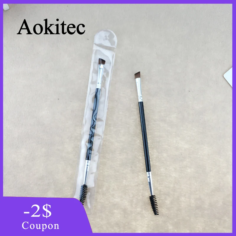 Aokitec многофункциональная Кисть для макияжа два в одном кисть бровей ресниц