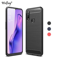 for oppo a8 case luxury carbon fiber case soft rubber silicone cover for oppo a8 protective phone case bumper for oppo a8 6 5