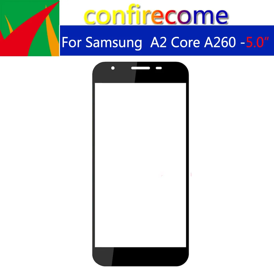 

10 шт./партия для Samsung Galaxy A2 Core A260 сенсорный экран передняя стеклянная панель ЖК Внешний Объектив Замена