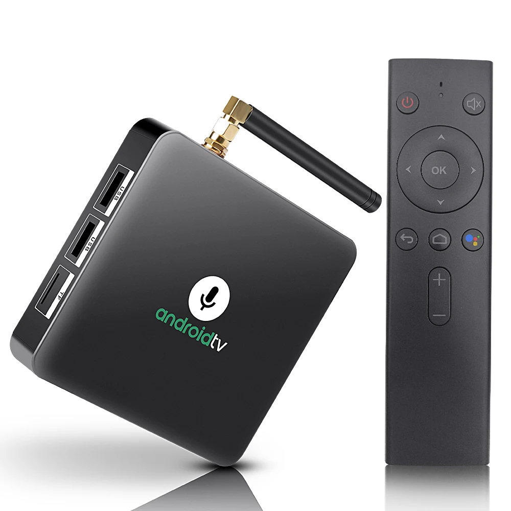 Mecool KM8 ТВ приставка Android 8,0 Голосовое управление 2 Гб 16 Гб Amlogic S905X 2,4G WiFi HDR 10 H.265 H.264 Поддержка Dolby Sound Google Cast
