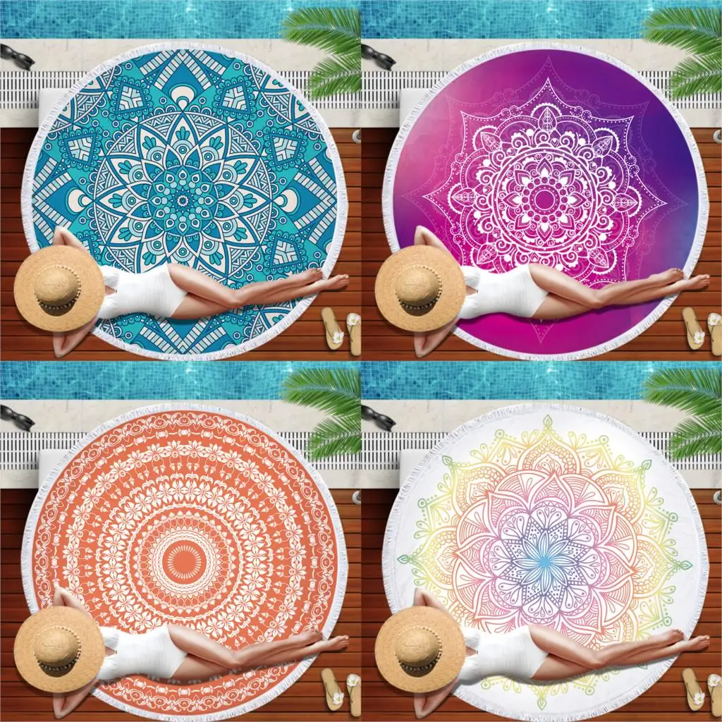 Мандала ветра сыпучий песок пляжные Полотенца красочный сон приманкой круглый