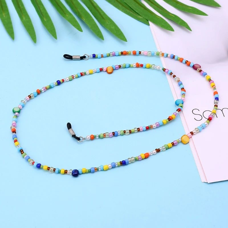 

Fashion Women Glass Beaded Eyeglass Chain Reading Glasses Chain Eyewear Cord M2EB