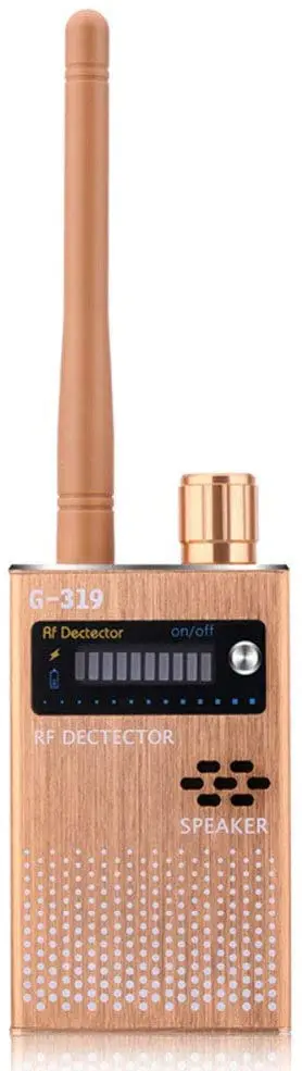 Anti-Spy GPS Signal Lens GPS GSM WiFi G3 G4 SMS RF Tracker GSM SPY Bug Detector Anti Candid Camera Detector,Gold