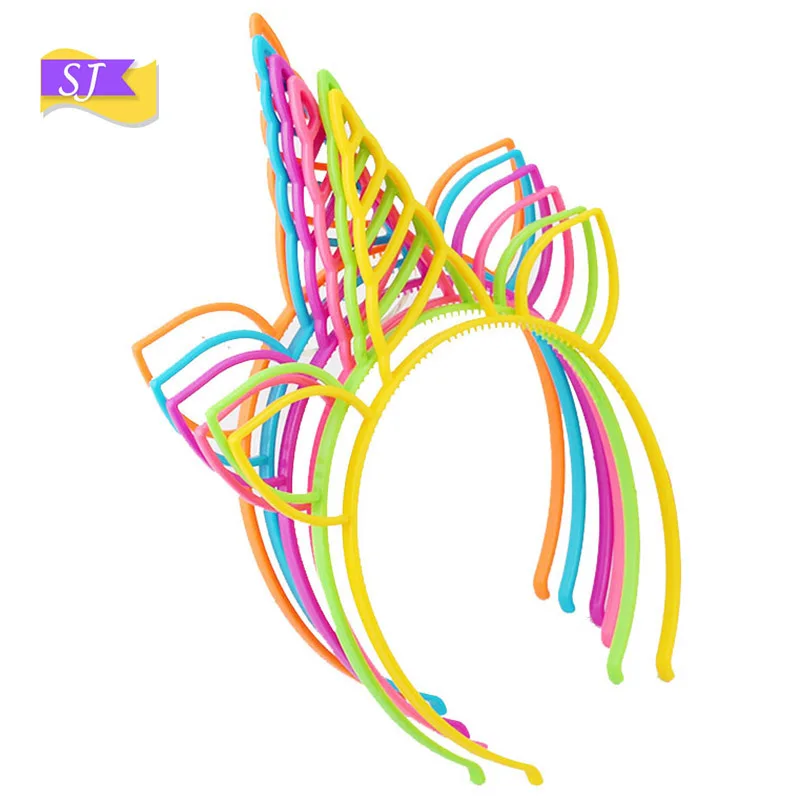 6 шт. ободки с единорогами для мальчиков и девочек обручи волос аксессуары