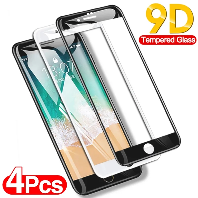 Закаленное стекло для IPhone 6 6S 8 7 Plus 12 11 Pro XS Max Защита экрана X XR SE 2020 9D с полным