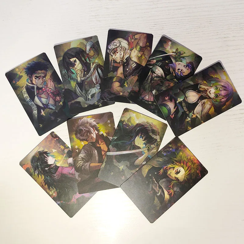 

9pcs/setAnime Demon Slayer Kimetsu No Yaiba Portray Photo Cards Kamado Tanjirou Cosplay Coated Paper Cards Postcards
