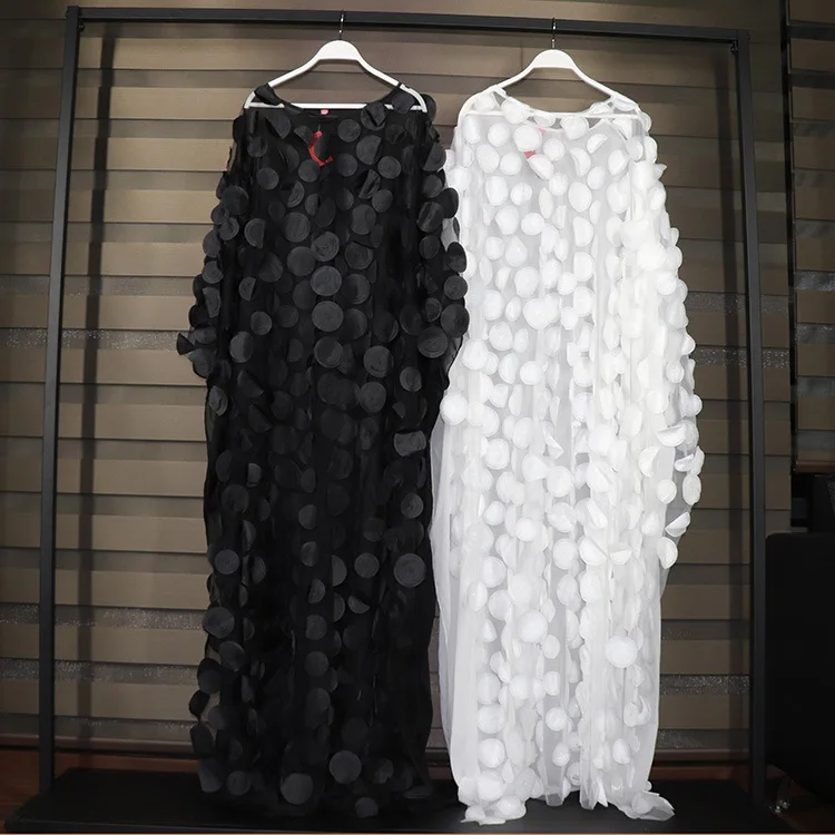 Женское кружевное платье в африканском стиле Длинное свободное с юбкой и