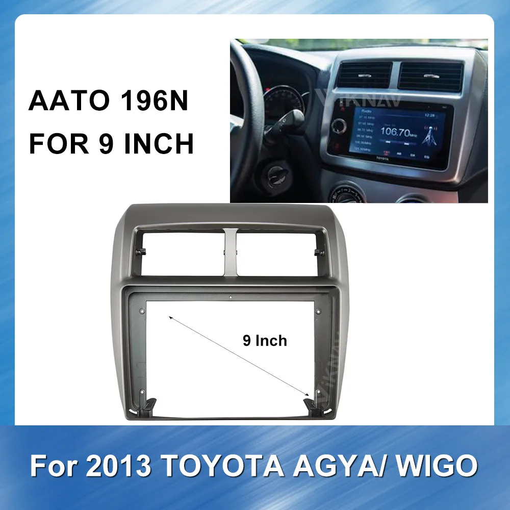 

Автомобильный стерео DVD-радиоприемник 2DIN для TOYOTA AGYA WIGO 2013, аудиоплеер, панель, адаптер, рамка, монтажный комплект для приборной панели