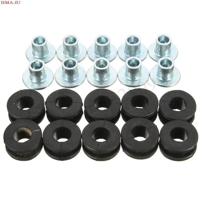 

10Pcs Motorcycle Side Cover Rubber Grommets Gasket Fairings For Yamaha For Honda