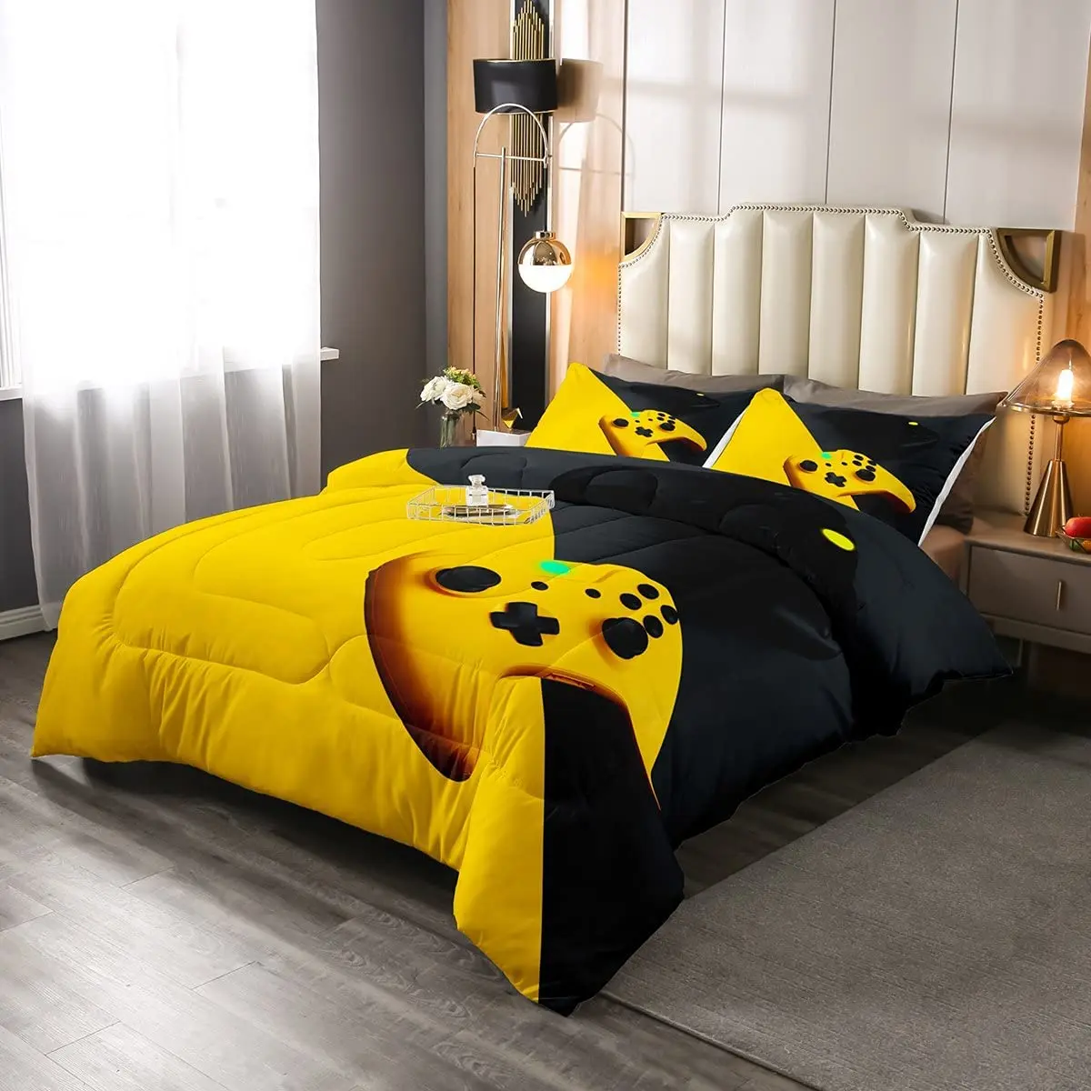 

Полный комплект для детской игровой комнаты декор для видеоигр одеяло для подростков для спальни геймпад Комплект постельного белья всесе...