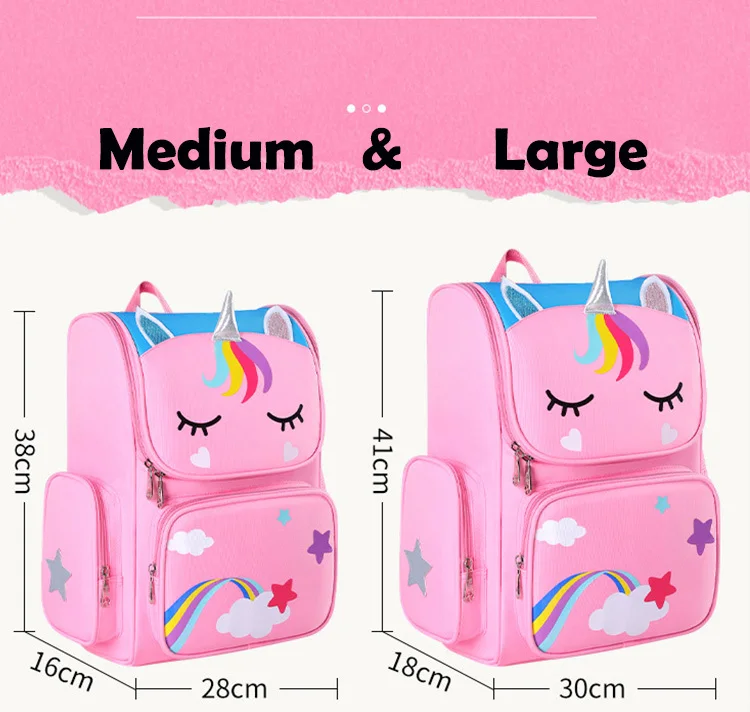 Детские школьные ранцы в британском стиле с радужным единорогом ортопедический