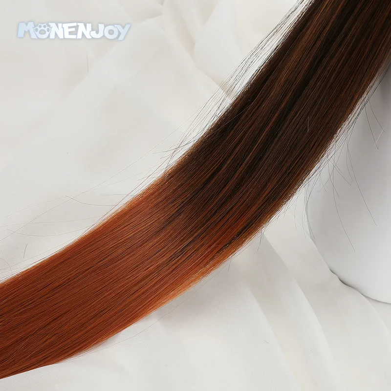 Парик для косплея Monenjoy Genshin Impact Zhongli коричневый с эффектом омбре | Тематическая