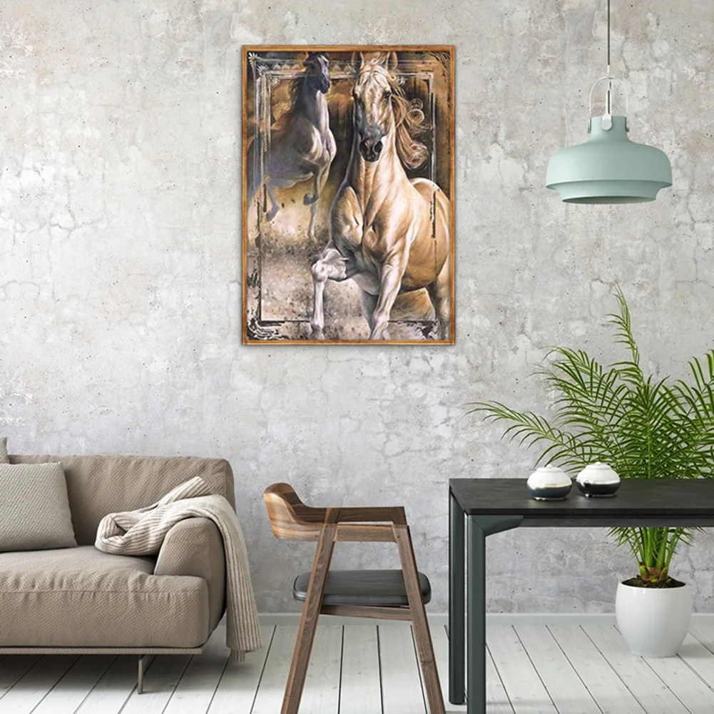 5D DIY Full Drilliamond Painting Horses Drill Square Diamond Embroidery Mosaic Animals Diy Art Kits Beadwork | Дом и сад
