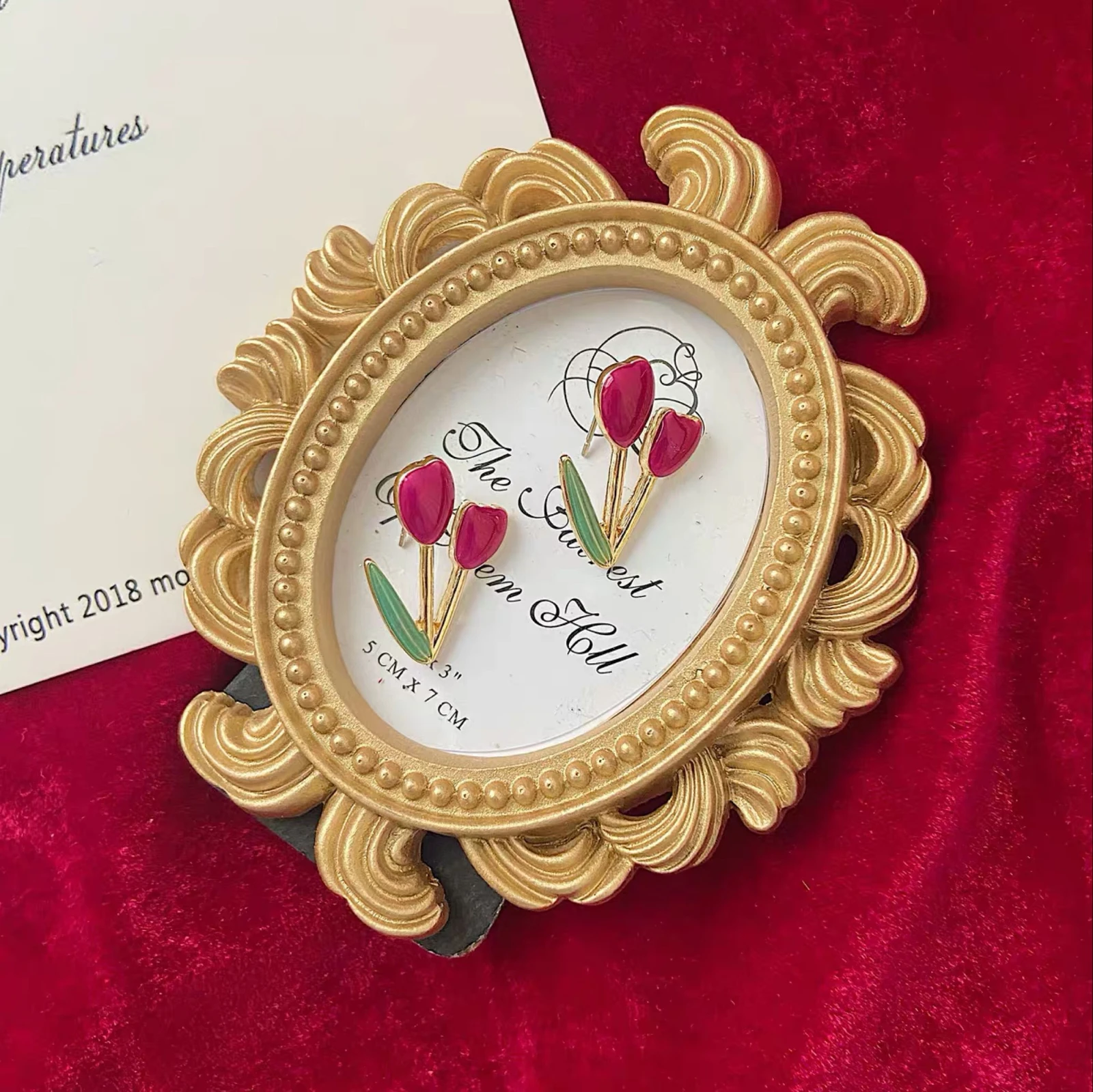 Серьги-гвоздики в Корейском стиле женские Винтажные Украшения ретро с красным