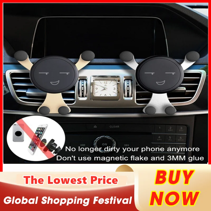 

For IPhone Samsung Smart Phone Universal Car Bracket Universal Mounts Holder Car Vent Gravity Phone Holder Bracket