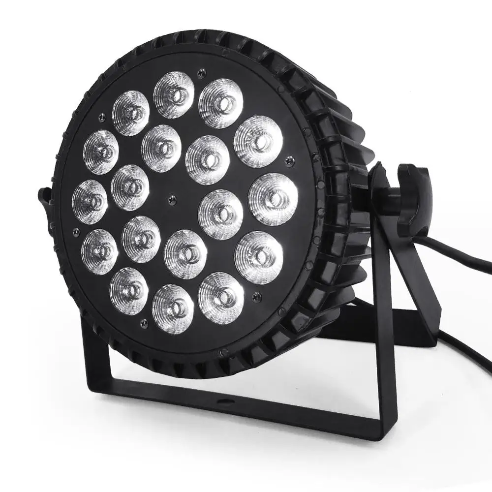 18x15 Вт RGBWA 5 в 1 Светодиодные светильники par wash led Flat Can сценическое освещение для