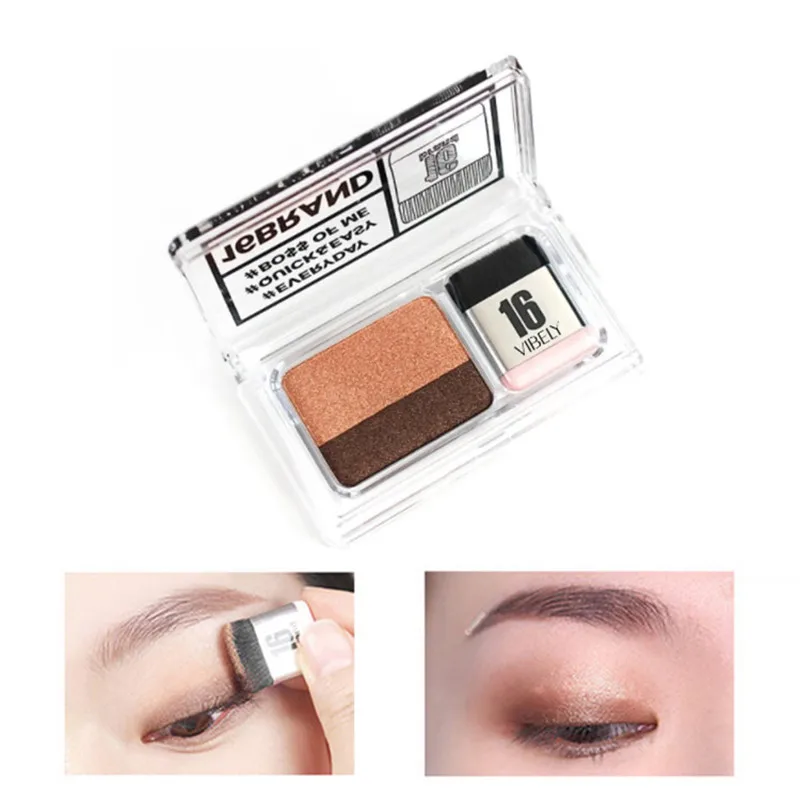 

VIBELY 1PC Two Color Double Layer Eye Shadow Palette Lazy Gradual Eye Shadow Easy Wear Longlast Chocolate Eyeshadow Makeup Kit