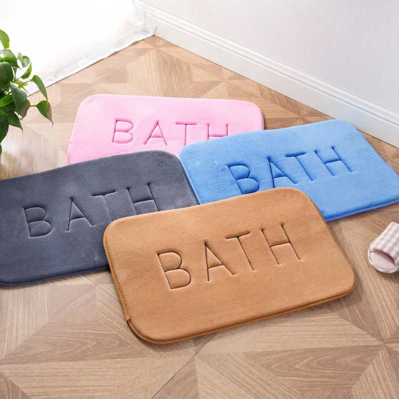 

Thregost Bath Mat Water Absorbent Bathroom Carpets Soft Memory Foam Rugs Bedroom Toilet Floor Rug Non Slip Shower Mats