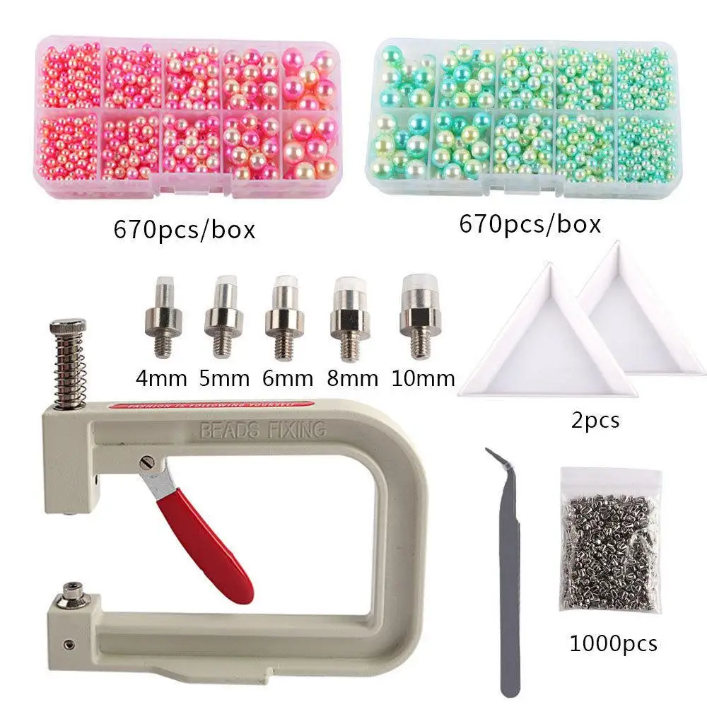 

Pearl Setting Machine Riveter Of Beads Fixing Machine DIY Craft Accessories Supplies Pearl Fixed Tool Kit For Decoration Clothe