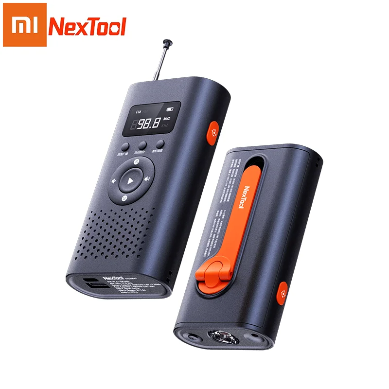 

Xiaomi Nextool Multi-function Emergency 6-in-1 Hand Crank AM FM Radio Outdoor School Family Standby Emergency Tool Power Light