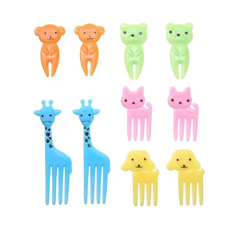 36 шт./компл. милые вилки для фруктов с животными еда фрукты выбор мини-вилки